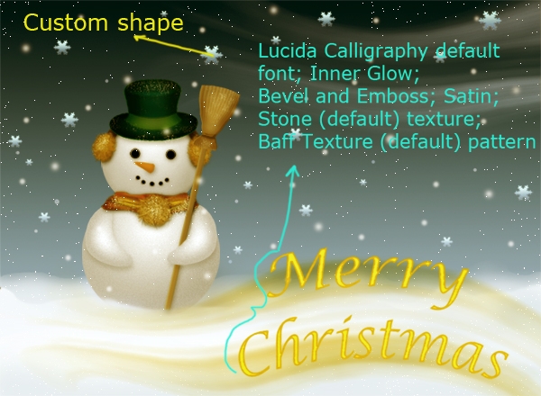 Creation of Merry Christmas: Step 8